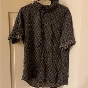 All Saints Button Down S/S Shirt Sz. Large (L)